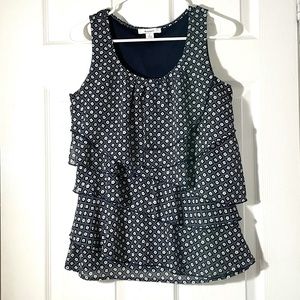 Dressbarn Sleeveless Ruffles Top